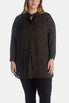  Anne Klein Plus Size Pebble Dot Nehru Tunic - Kelp/Anne Black - Bonton