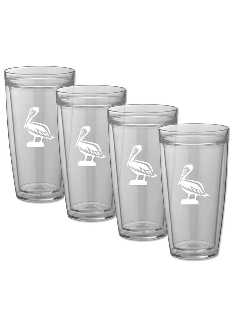 Pastimes Pelican Doublewall Insulated Drinking Glass Set of 4