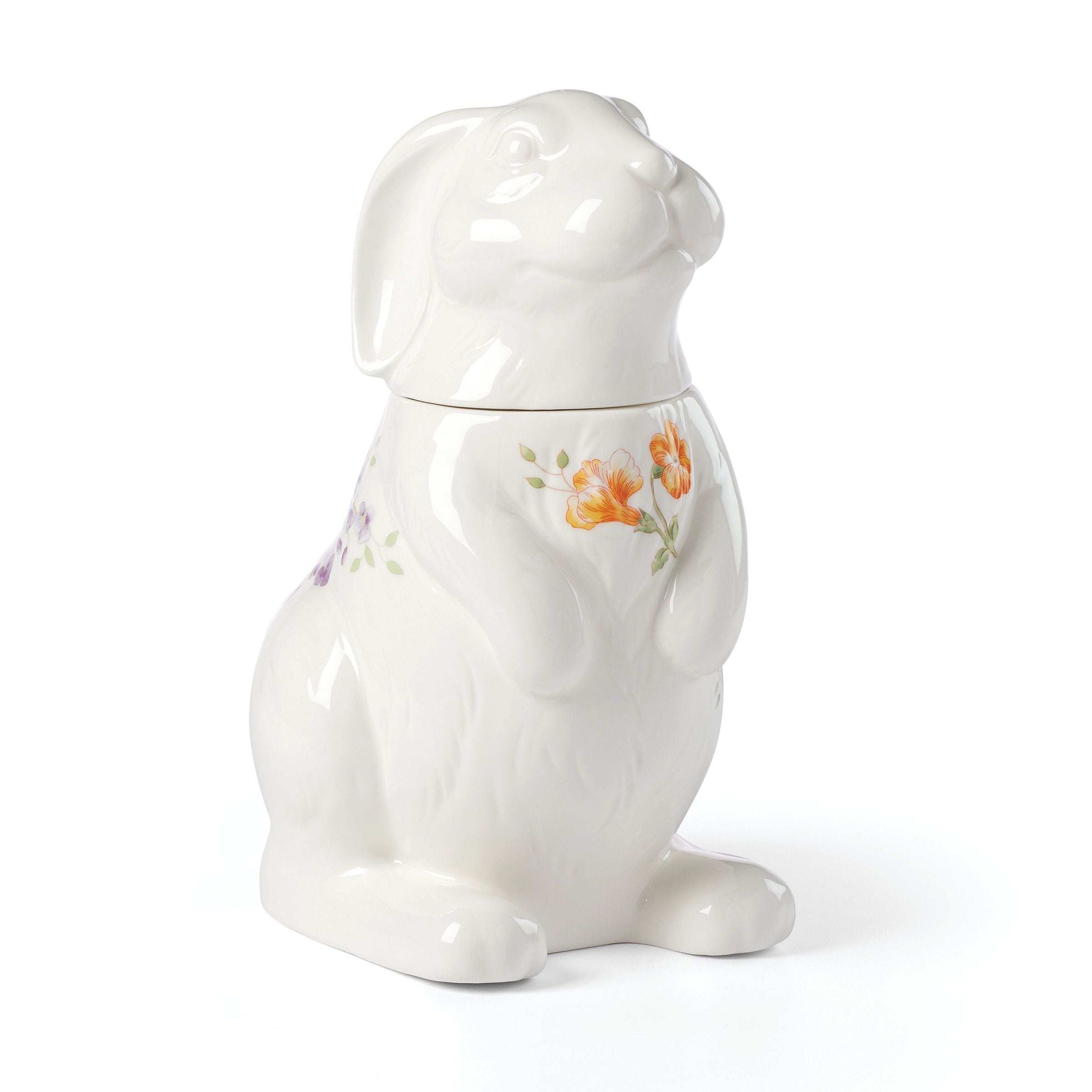  Lenox Butterfly Meadow Bunny Cookie Jar - White - Bonton