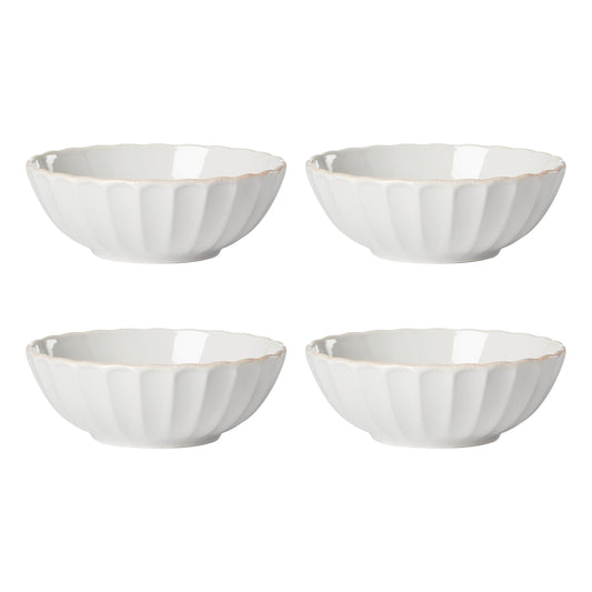 French Perle Scallop All Purpose Bowls Set of 4