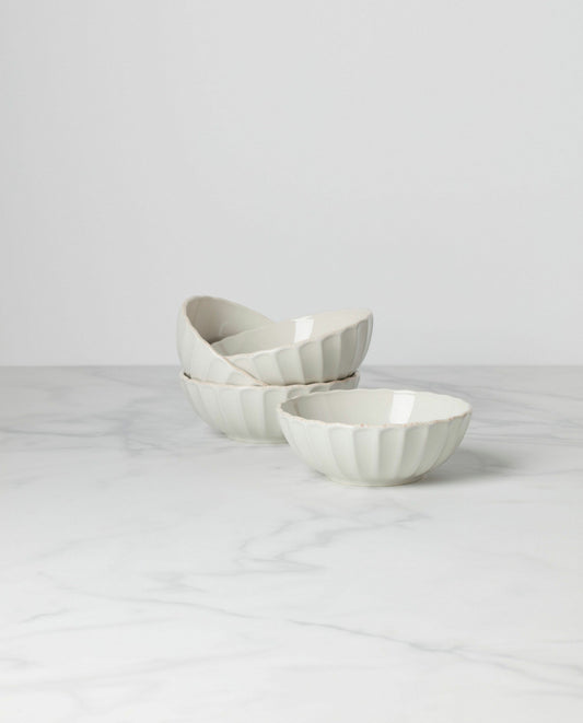 French Perle Scallop All Purpose Bowls Set of 4