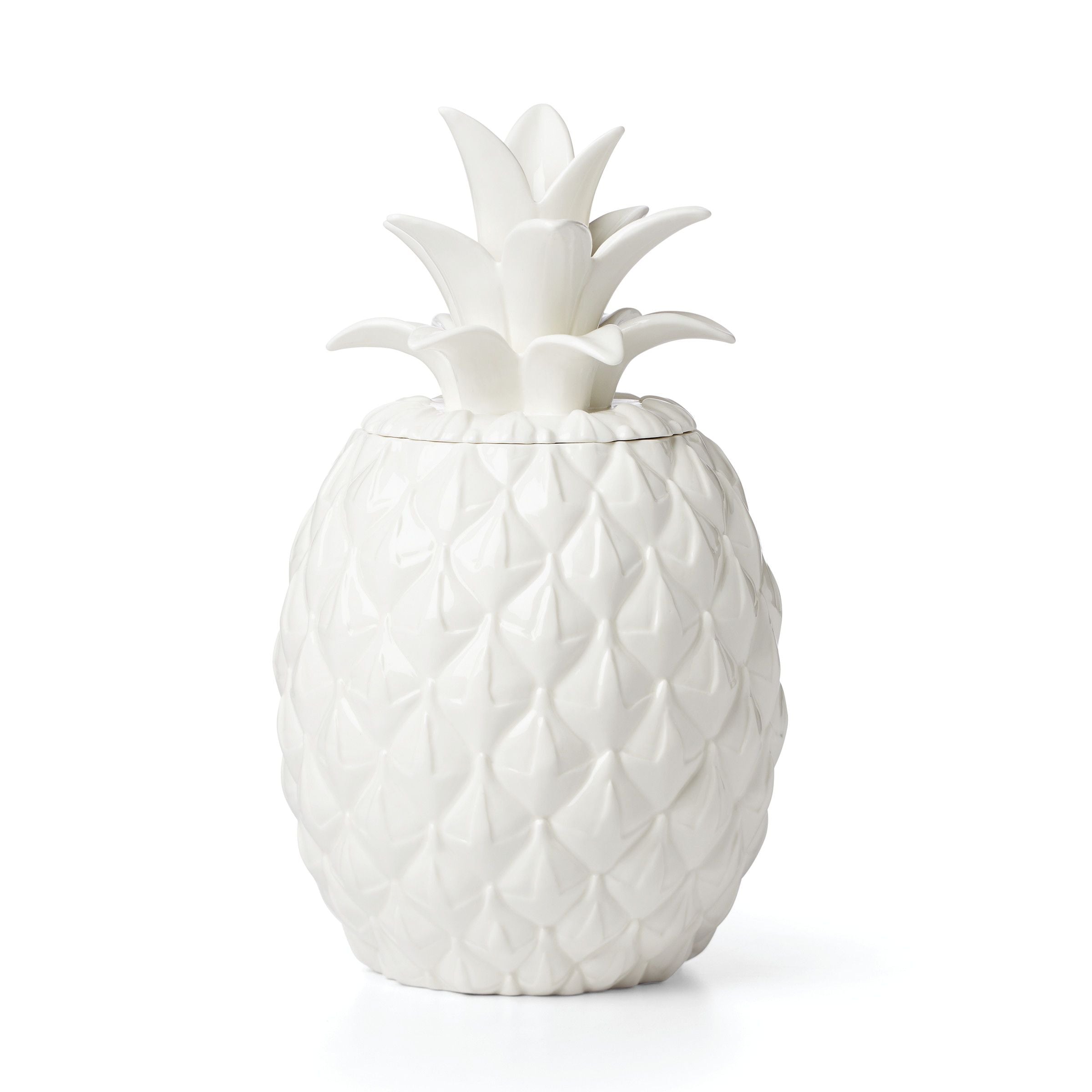  Lenox Wicker Creek Pineapple Cookie Jar - White - Bonton