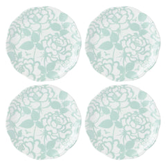 Butterfly Meadow Cottage Sage Accent Plates Set of 4