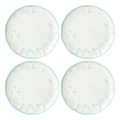 Butterfly Meadow Cottage Sage Dinner Plates Set of 4