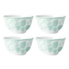 Butterfly Meadow Cottage Sage Rice Bowls Set of 4