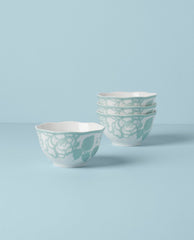 Butterfly Meadow Cottage Sage Rice Bowls Set of 4