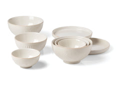 French Perle Luna Nesting 8-Piece Dinnerware Set