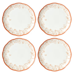 Butterfly Meadow Cottage Saffron Dinner Plates Set of 4