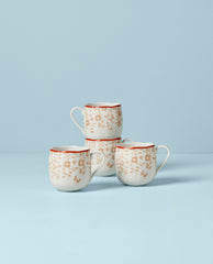 Butterfly Meadow Cottage Saffron Mugs Set of 4