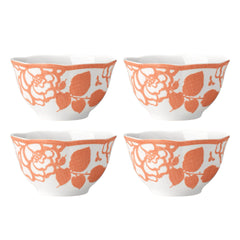 Butterfly Meadow Cottage Saffron Rice Bowls Set of 4