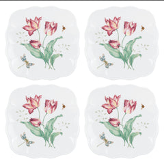 Butterfly Meadow Square Accent Plates Set of 4