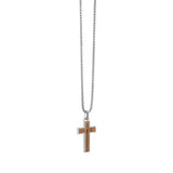 American Exchange Cross Wood Pendant Necklace