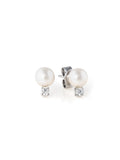 Accented Pearl Stud Earrings Finished