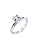 Tiffany Oval Cut Hand Set Cubic Zirconia Engagement Rings Finished