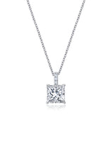 Radiant Cut Solitaire Bezel Set Pendant Small Finished