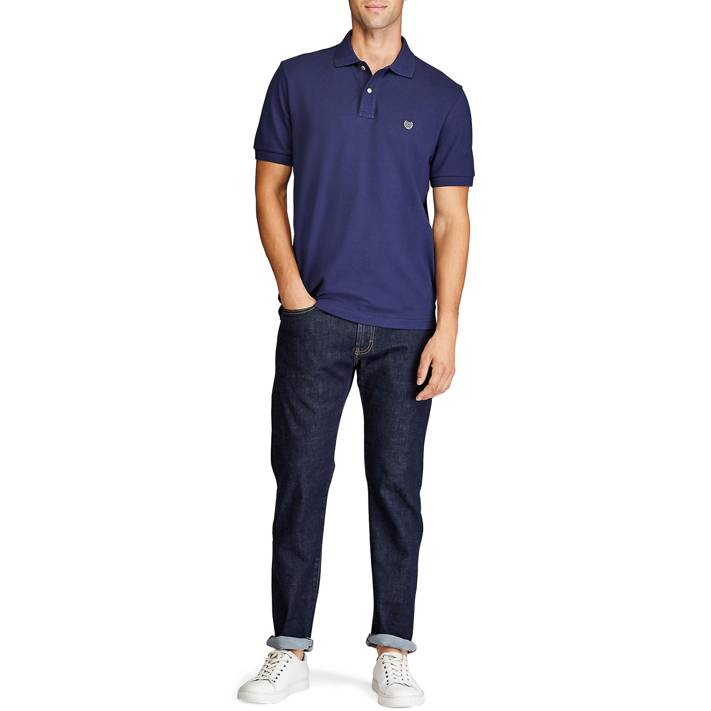  Chaps Chaps Men's Short Sleeve Everyday Solid Pique Polo - Newport Navy - Bonton