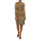 V-Neck Dress Bias Bodice Animal Stretch Jacquard Knit