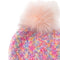 Sequin Infused Faux Fur Pom Beanie