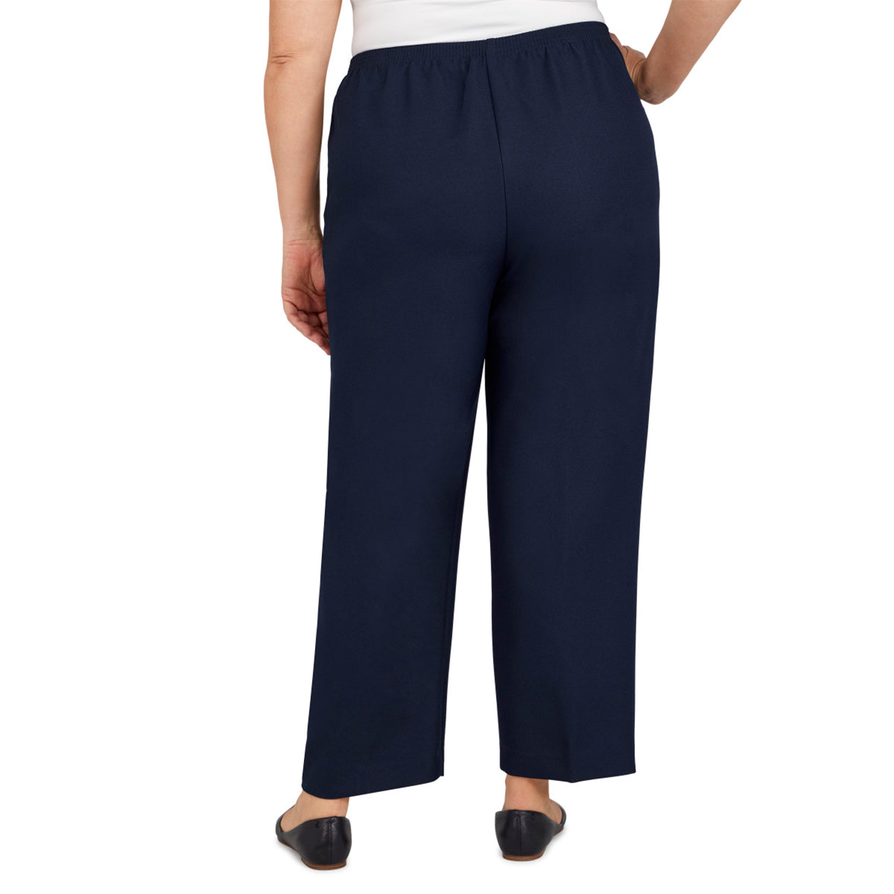  Alfred Dunner Plus Proportioned Short Pant - Navy - Bonton