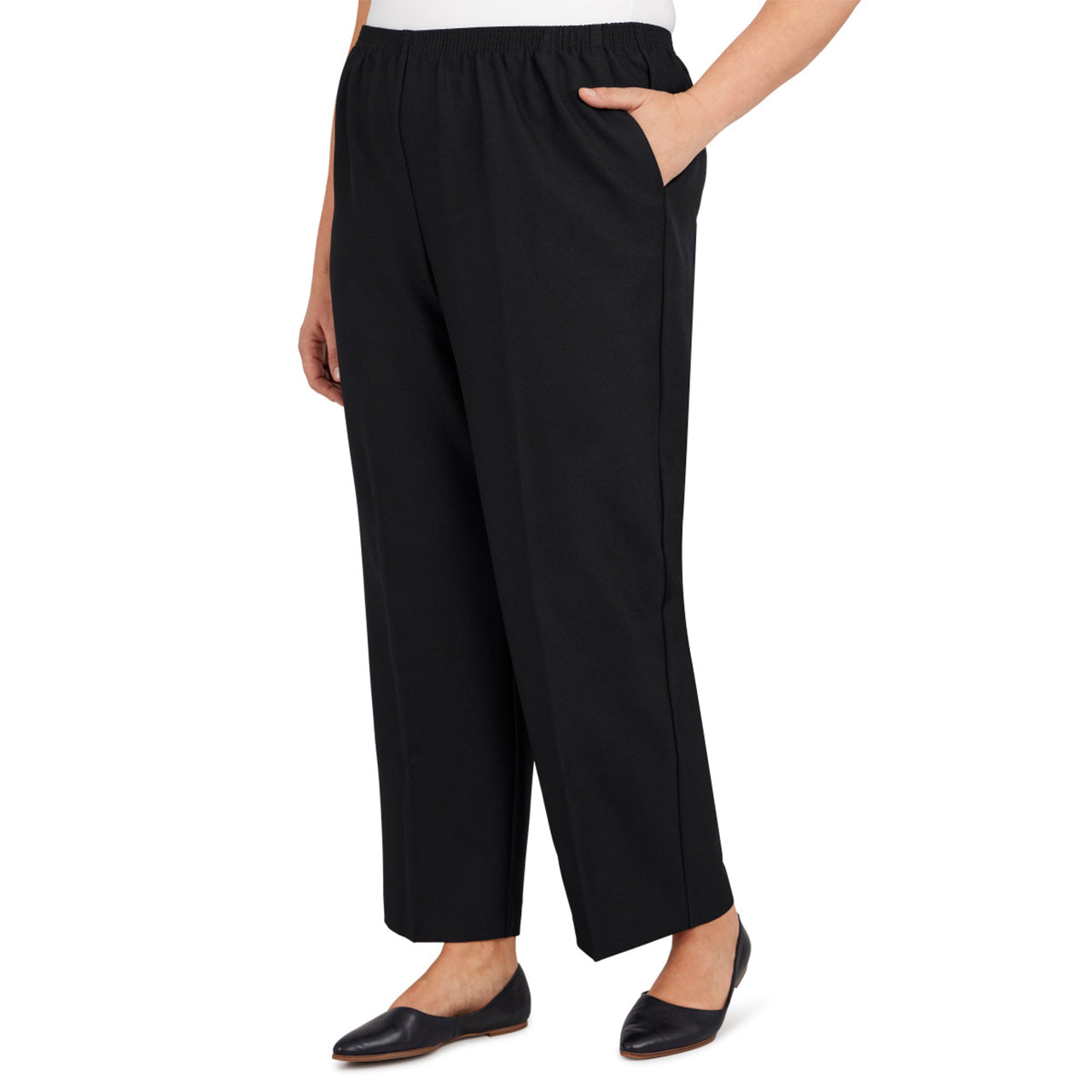  Alfred Dunner Plus Proportioned Short Pant - Navy - Bonton