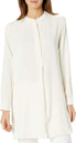  Anne Klein Plus Size Pop-over Blouse with Covered Placket And Side Slits - Anne White - Bonton