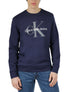  Calvin Klein Long Sleeves Monogram Crewneck Shirt - Peacoat - Bonton