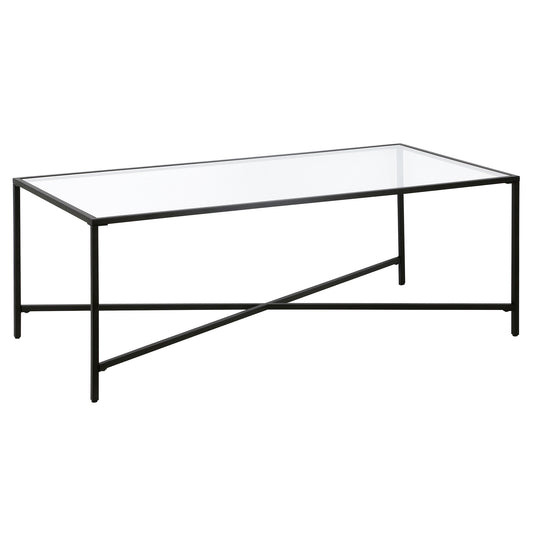Alcide 48'' Wide Coffee Table with Glass Top