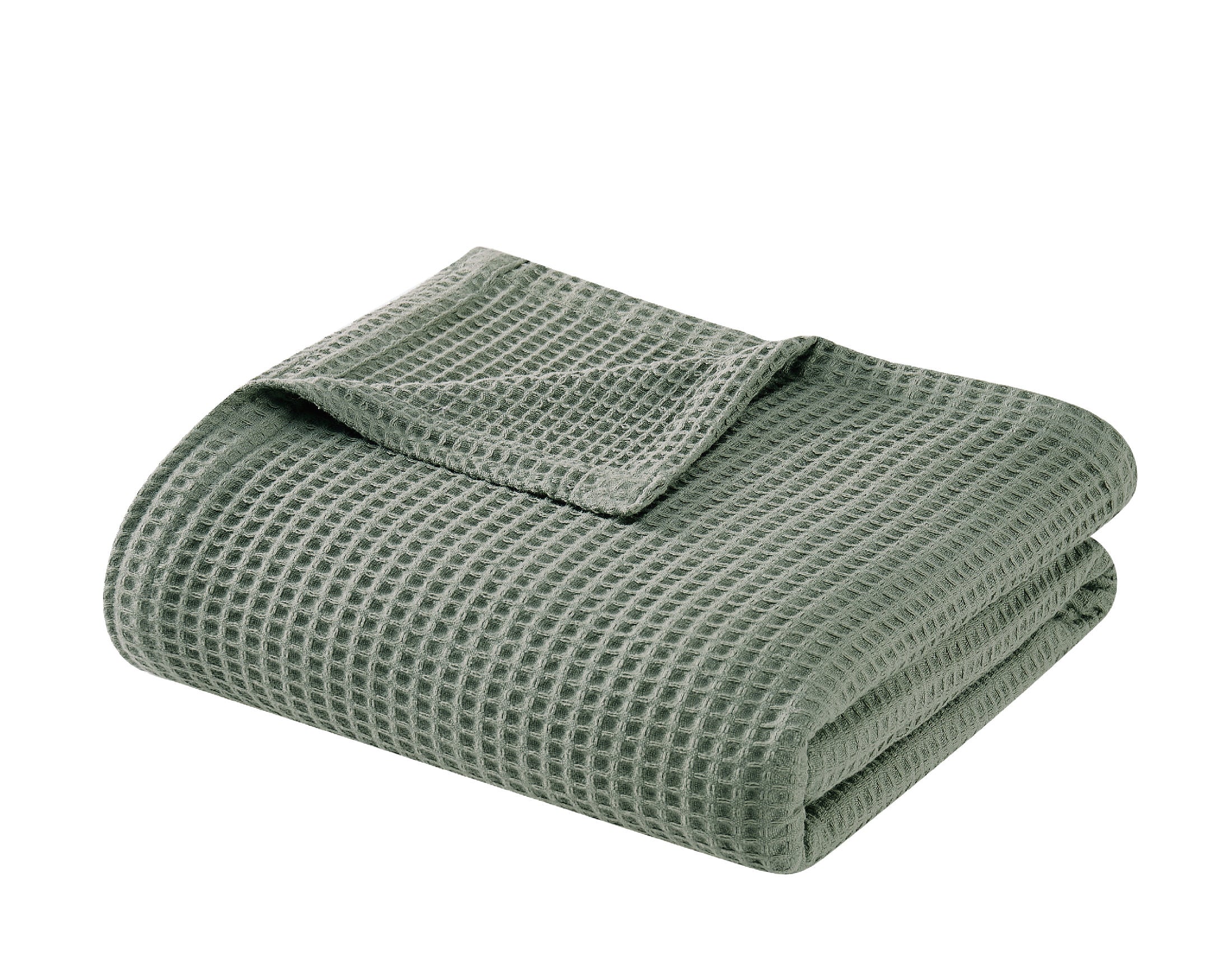  Cannon Cannon Heritage Cotton Waffle Blanket - Green - Bonton