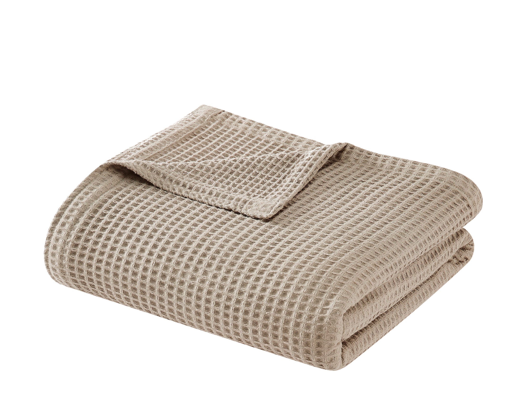  Cannon Cannon Heritage Cotton Waffle Blanket - Khaki - Bonton