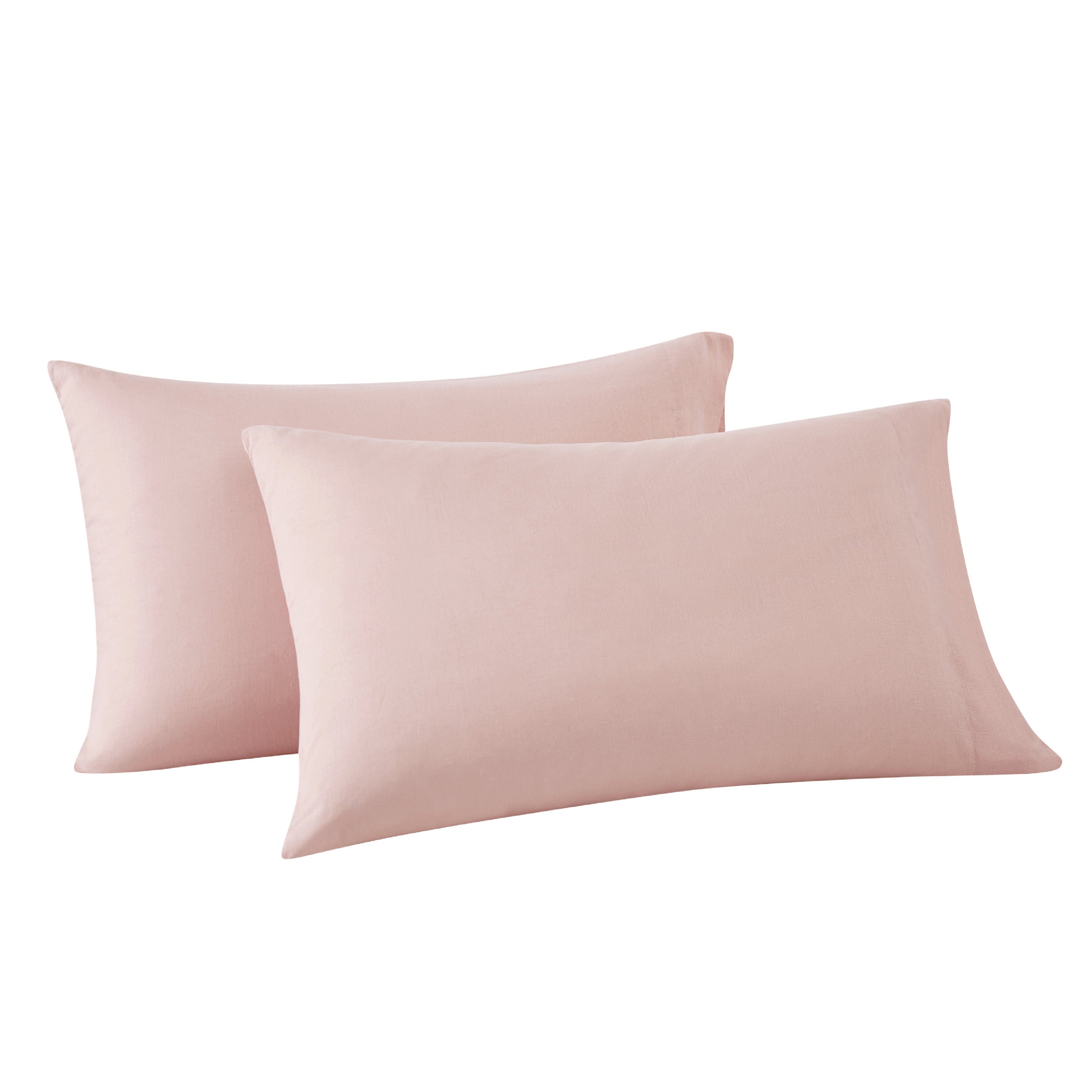  Frye Cotton Linen Blend Pillowcase Pair - Blush - Bonton