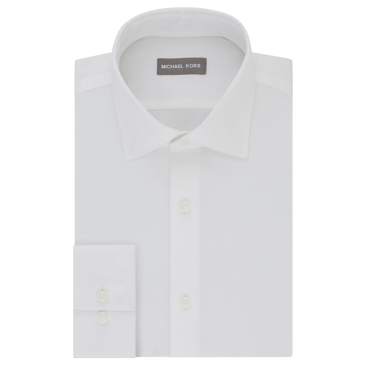  Michael Kors Michael Kors Air Soft Stretch Classic Fit Dress Shirt - White - Bonton