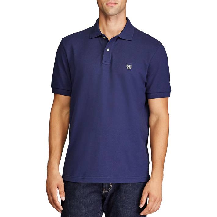  Chaps Chaps Men's Short Sleeve Everyday Solid Pique Polo - Newport Navy - Bonton