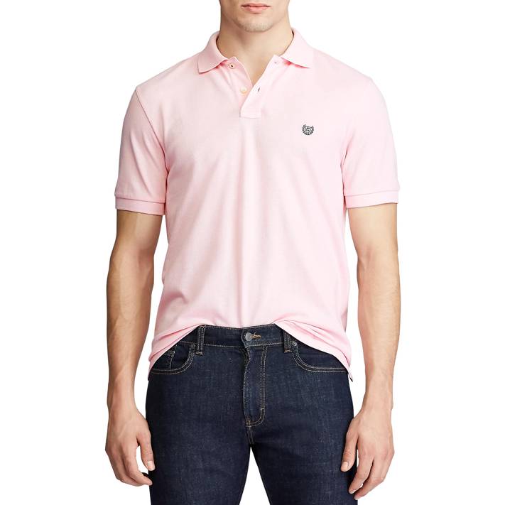  Chaps Chaps Men's Short Sleeve Everyday Solid Pique Polo - Oxford Pink - Bonton