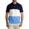 Chaps Men's Classic Fit Short Sleeve Recycled Poly Blend Colorblock Pique Polo