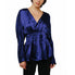  Viera Pintuck Effect Batwing Top - Cobalt - Bonton