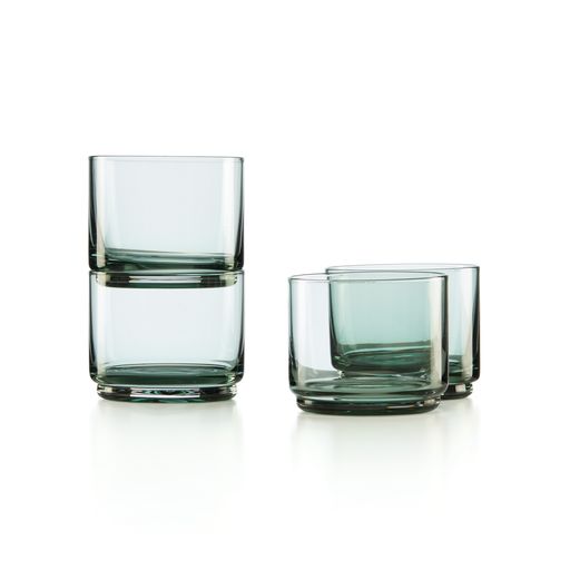  Lenox Tuscany Classics Stackable Short Glasses Set of 4 - Smoke - Bonton