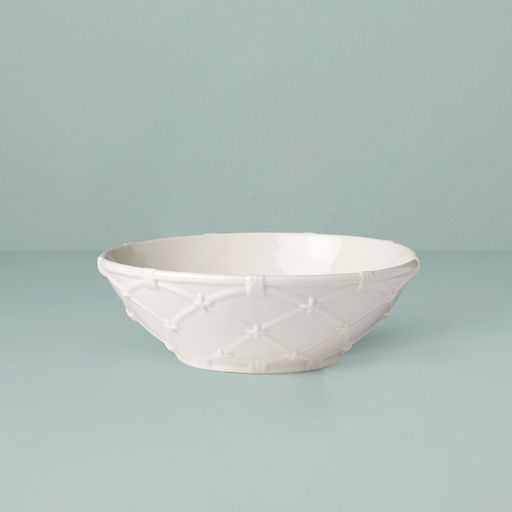  Lenox Wicker Creek Serving Bowl - White - Bonton