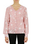  Floral V Button Down - Rose - Bonton