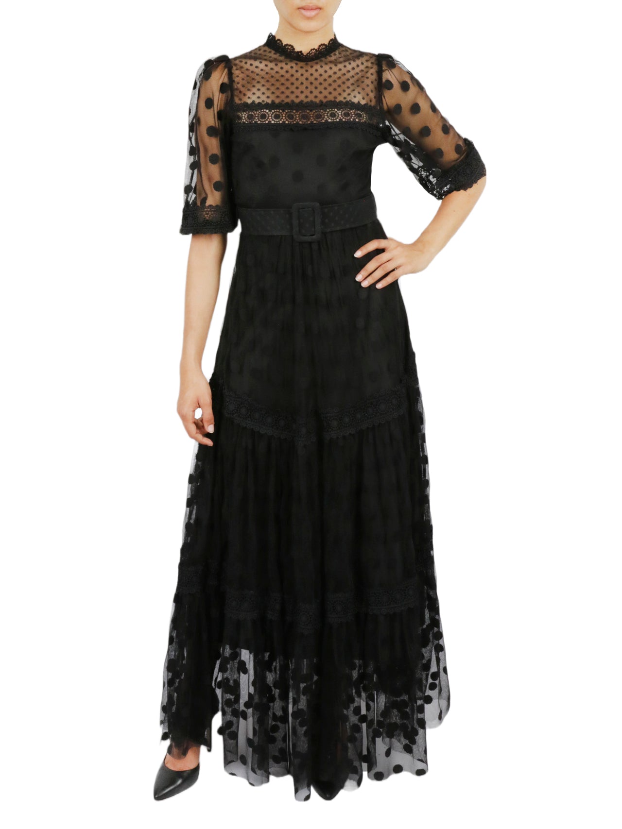  Lace Dress - Black - Bonton