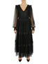  Miss Selen Belted Lace Dress - Black - Bonton