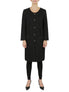  Button Front Long Tunic - Black - Bonton