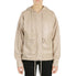  Vegan Leather Button Front Jacket - Beige - Bonton