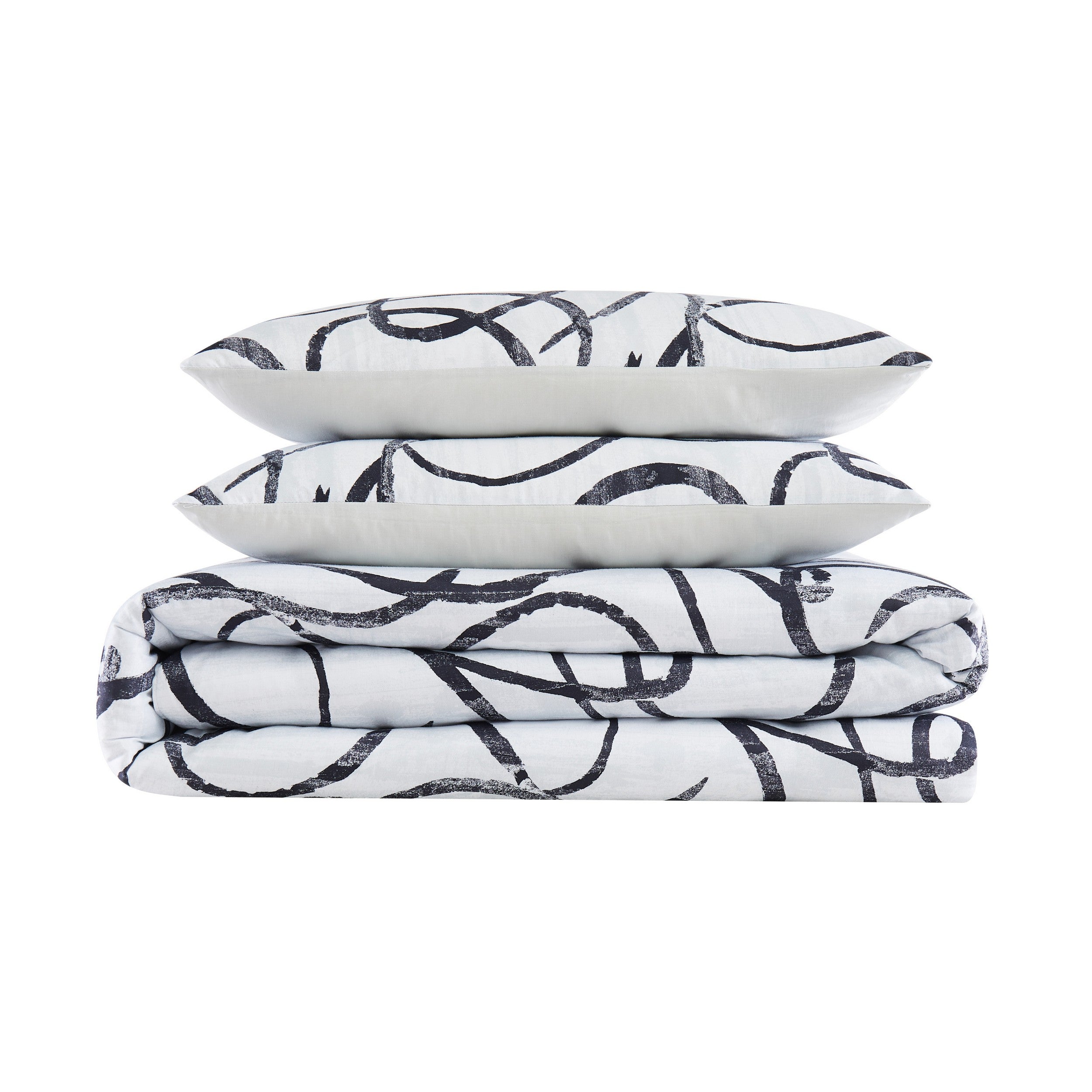  Christian Siriano NY Mimic Comforter Set - White and Black - Bonton