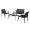 4 Piece Loveseat & Armchair Conversation set