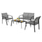 4 Piece Loveseat & Armchair Conversation set