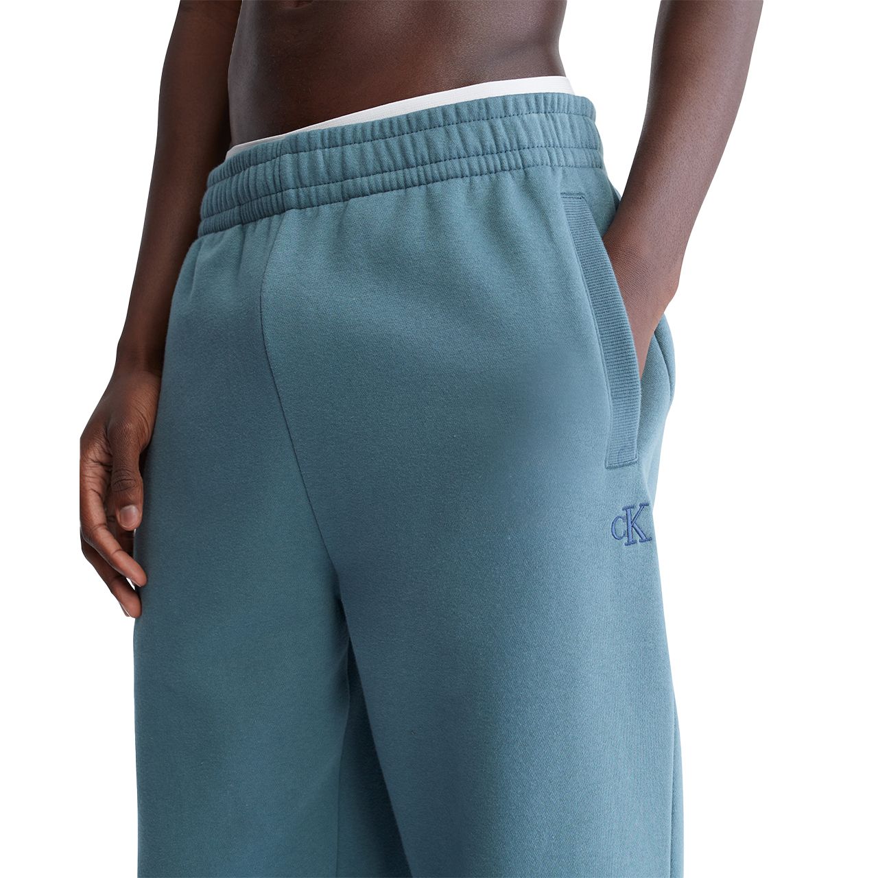  Calvin Klein Archive Logo Fleece Jogger - Beacon Blue - Bonton