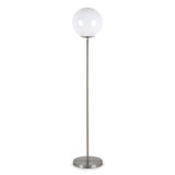 Theia 62" Tall Globe & Stem Floor Lamp in Brushed Nickel