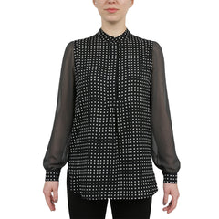 Mini Dot Long Sleeves Poet Blouse