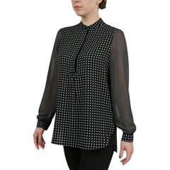 Mini Dot Long Sleeves Poet Blouse