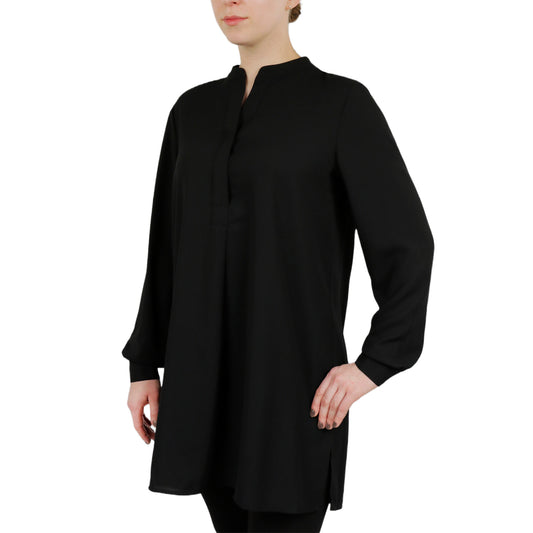 Popover Blouse With Side Slits
